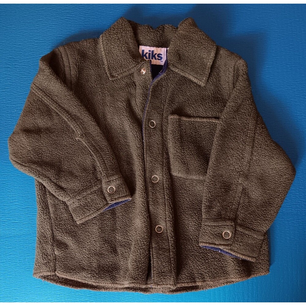 Jacket 18 months Kiks fleece sweater green snap closure infant baby boys